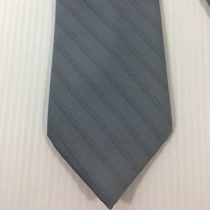 Don Loper Mens Tie 3 in W x‎ L 57 Polyester Gray Blue Stripe